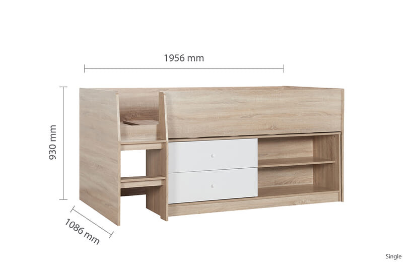 An image for Leyton Kids Storage Cabin Bed