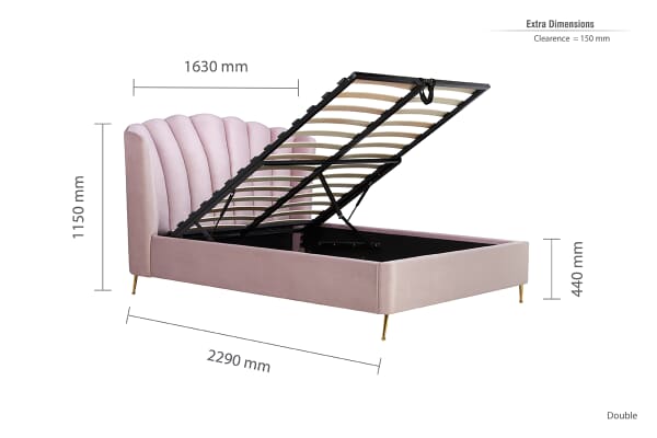 An image for Birlea Lottie Fabric Ottoman Bed
