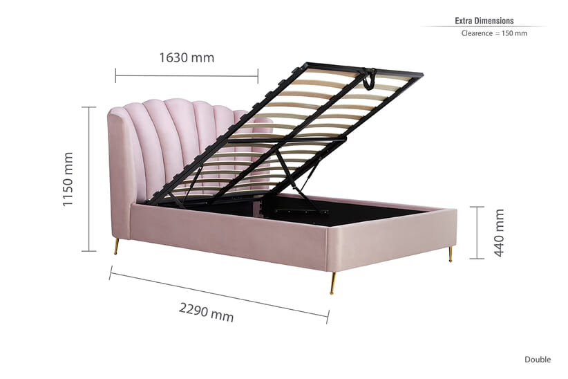 An image for Lottie Fabric Ottoman Bed