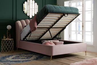 A product image for the Lottie Fabric Ottoman Bed