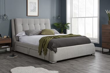 An image for Birlea Mayfair Grey 4 Drawer Storage Bed