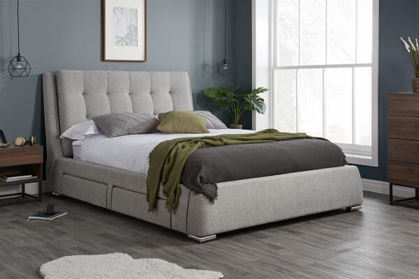 An image for Birlea Mayfair Grey 4 Drawer Storage Bed