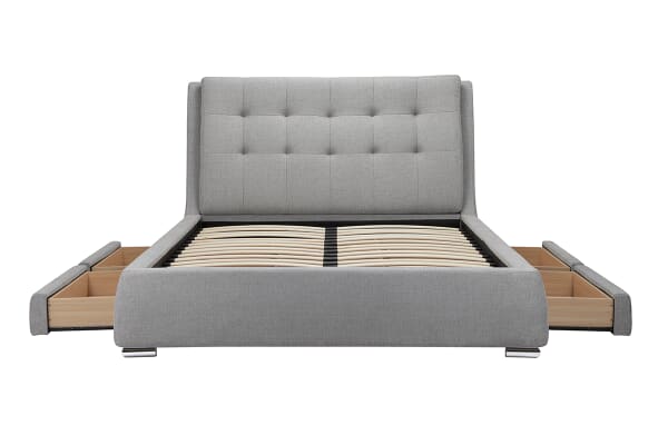 An image for Birlea Mayfair Grey 4 Drawer Storage Bed