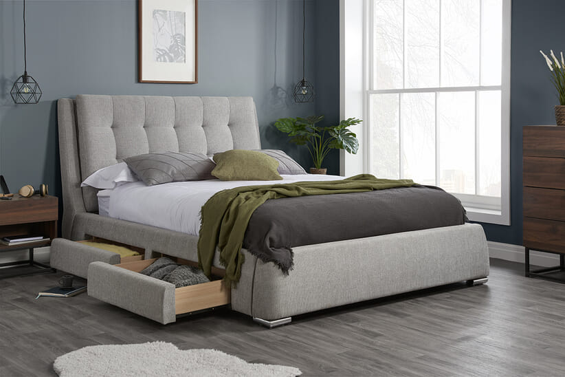 An image for Mayfair Grey 4 Drawer Storage Bed
