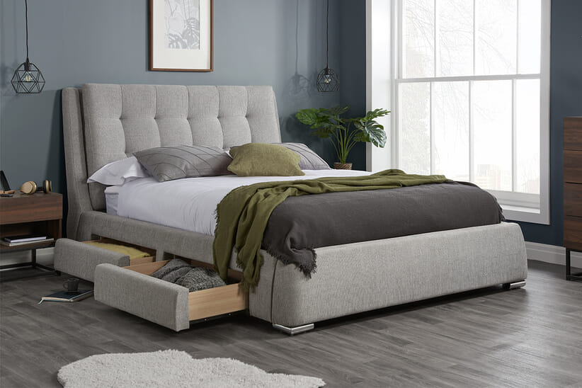 An image for Mayfair Grey 4 Drawer Storage Bed