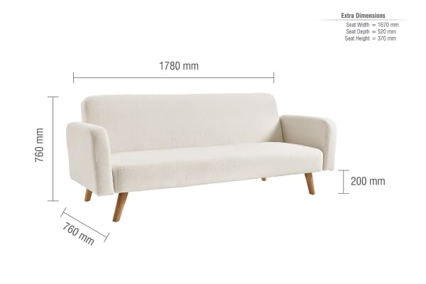 An image for Birlea Micah White Sofa Bed