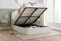 Monaco White Fabric Ottoman Bed