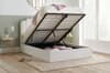 Monaco White Fabric Ottoman Bed