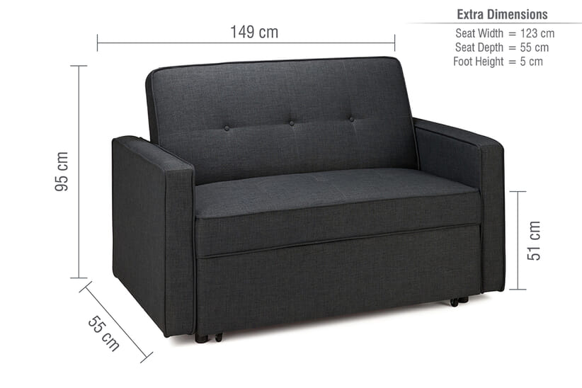 An image for Otto Grey Sofa Bed