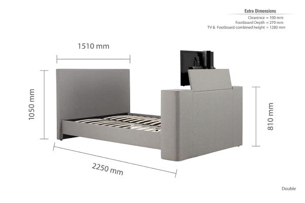 An image for Birlea Plaza Grey TV Bed
