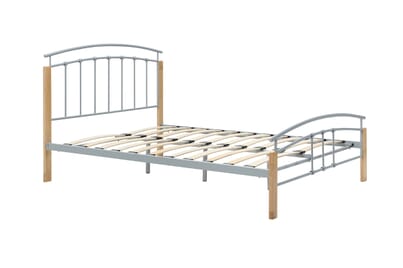An image for Tetras Silver Metal Bed