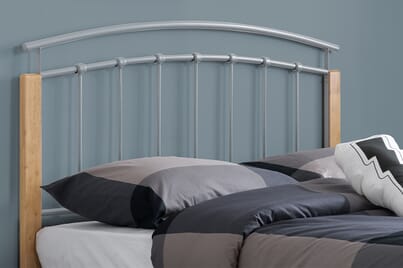 An image for Tetras Silver Metal Bed