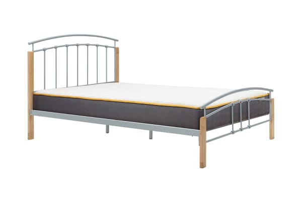 An image for Birlea Tetras Silver Metal Bed