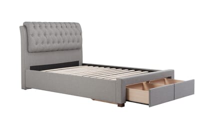 An image for Valentino Fabric 2 Drawer Storage Bed