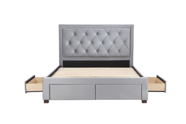 An image for Birlea Woodbury Grey Fabric 4 Drawer Storage Bed