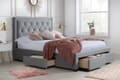Birlea Woodbury Grey Fabric 4 Drawer Storage Bed