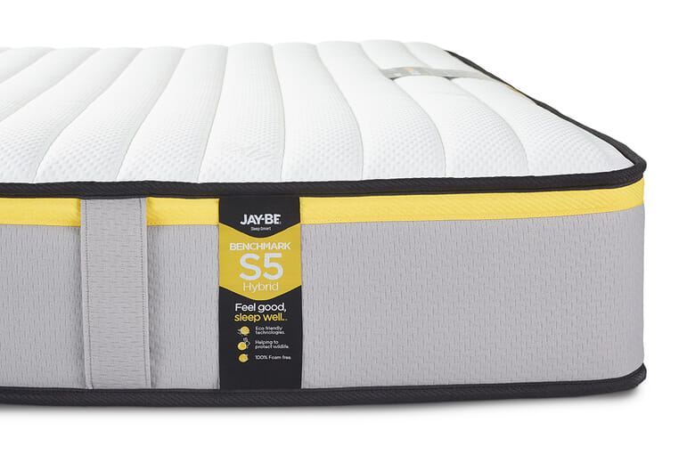 Product photograph of Single 3 X 6 3 - Jay-be Benchmark S5 Hybrid Eco Friendly Mattress from Mattressnextday