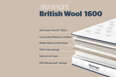 An image for Silentnight British Wool 1600 Pocket Mattress