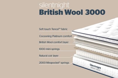 An image for Silentnight British Wool 3000 Pillow Top Pocket Mattress