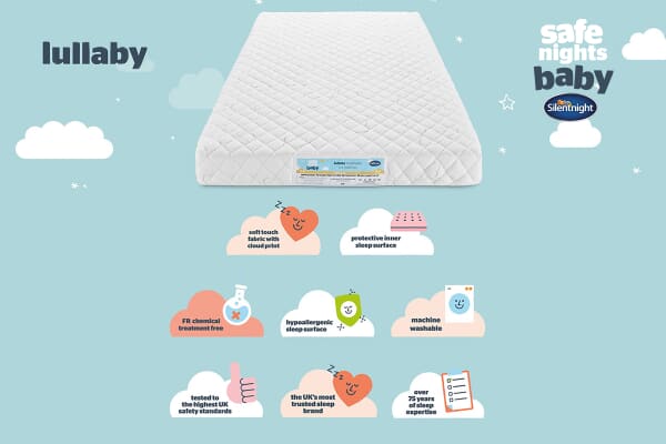 An image for Silentnight Safe Nights Lullaby Breathable Cot Mattress
