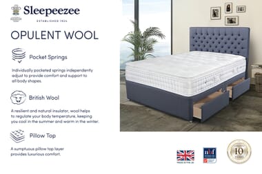 An image for Sleepeezee Opulent Wool Pillow Top Mattress