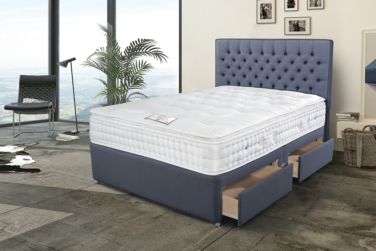 Sleepeezee Opulent Wool Pillow Top Mattress + Premium Divan Bed An image for Sleepeezee Opulent Wool Pillow Top Mattress + Premium Divan Bed