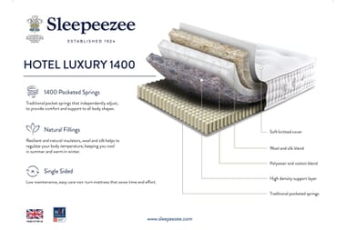 An image for Sleepeezee Hotel Luxury 1400 Mattress