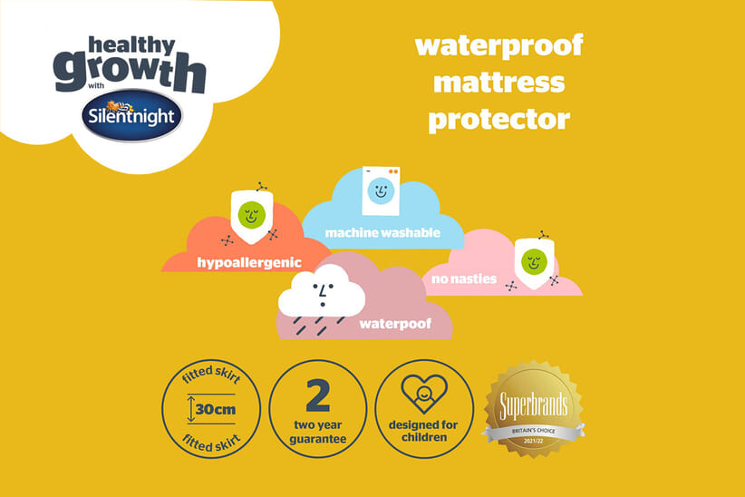 An image for Silentnight Healthy Growth Waterproof Mattress Protector Single