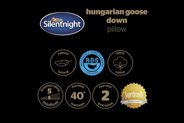 An image for Silentnight Ultimate Luxury Hungarian Goose Feather & Down Pillow