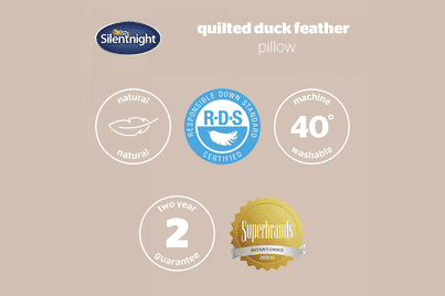 An image for Silentnight Quilted Duck Feather Pillow