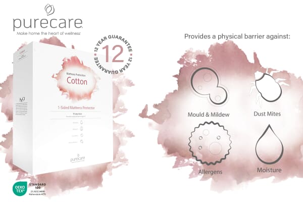 An image for Purecare® Cotton Waterproof Anti-Microbial Mattress Protector
