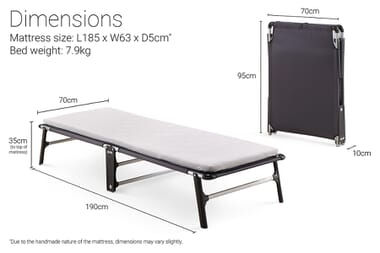 An image for Jay-Be CE70 Compact Folding Bed with Mattress