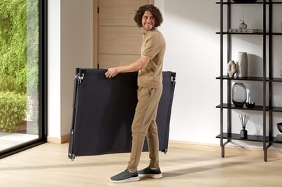 An image for Jay-Be CE120 Compact Folding Small Double Bed with Mattress