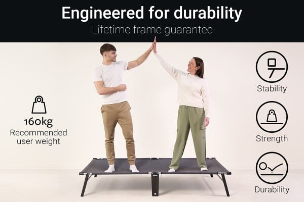 An image for Jay-Be CE120 Compact Folding Small Double Bed with Mattress