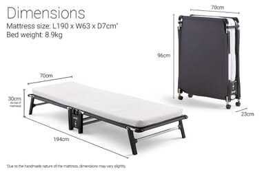 An image for Jay-Be HE70 Hideaway Folding Bed with e-Fibre Mattress
