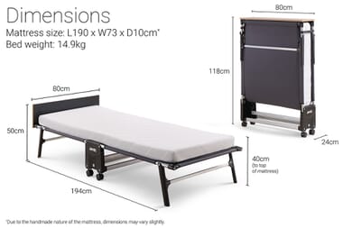 An image for Jay-Be RE80 Rollaway Folding Bed with e-Fibre Mattress