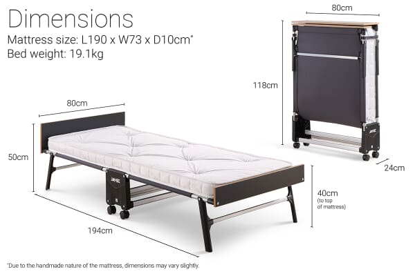 An image for Jay-Be GP80 Grand Folding Bed with e-Pocket Mattress 