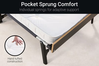 An image for Jay-Be GP80 Grand Folding Bed with e-Pocket Mattress 