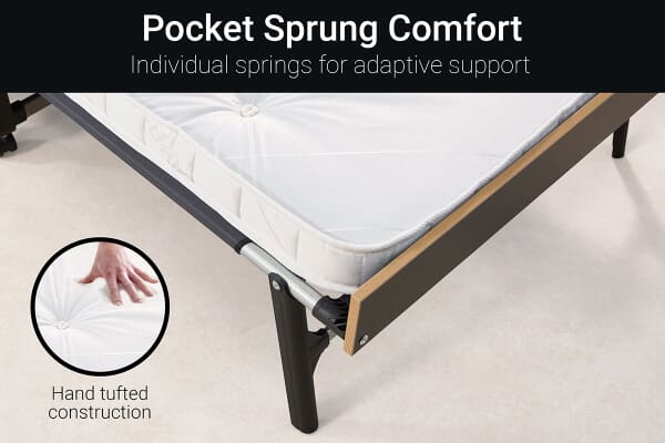 An image for Jay-Be GP80 Grand Folding Bed with e-Pocket Mattress 