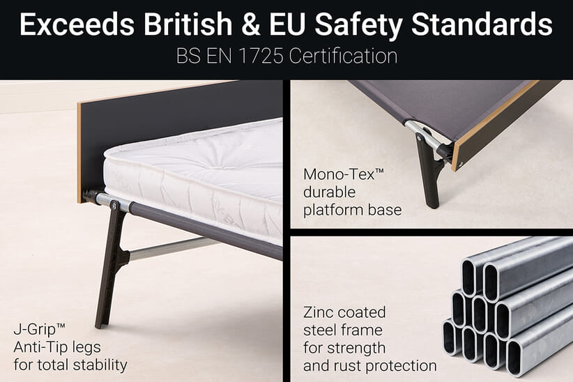 An image for Jay-Be GP120 Grand Folding Small Double Bed with e-Pocket Mattress