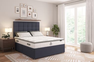 An image for Spring King® Deluxe Ortho 2000 Gel Hybrid Mattress + Premium Divan Bed