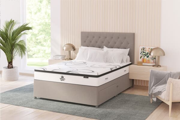 An image for Spring King® Supreme 3000 Gel Hybrid Mattress + Premium Divan Bed