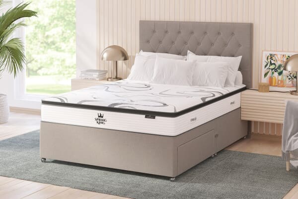 An image for Spring King® Supreme 3000 Gel Hybrid Mattress + Premium Divan Bed