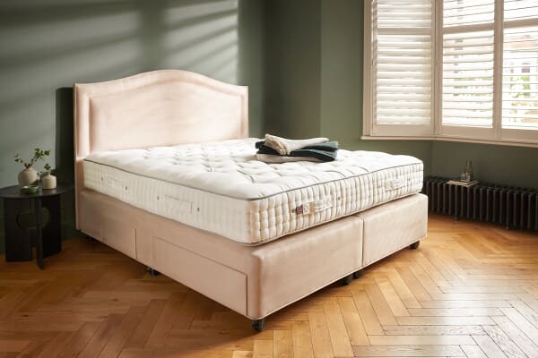 An image for Vispring Imperial Bedstead Mattress - Medium + Premium Divan Bed Set