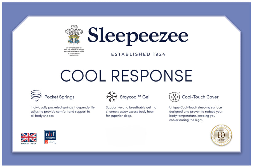 An image for Sleepeezee Cool Response Gel Hybrid Mattress