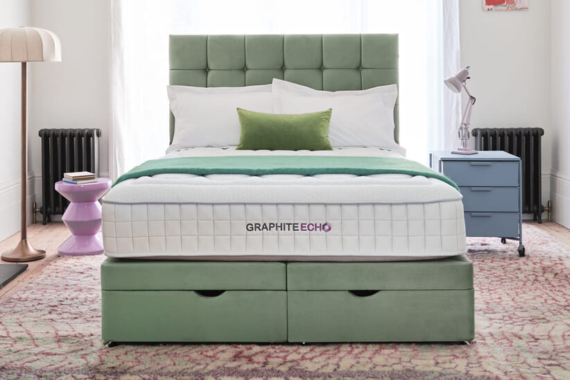 An image for Sleepeezee Graphite Echo 2300 Memory Hybrid Mattress  + Premium Divan Bed