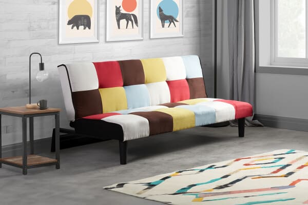 An image for Birlea Aurora Multi-Coloured Velvet Sofa Bed