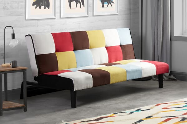 An image for Birlea Aurora Multi-Coloured Velvet Sofa Bed