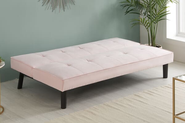 An image for Birlea Aurora Pink Velvet Sofa Bed