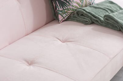 An image for Aurora Pink Velvet Sofa Bed